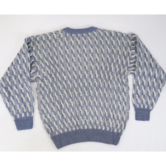 Vintage Sweater Mens XL 90s Knit Cable Knit Cosby Grunge Skate Grandpa Y2K Korea - Picture 4 of 6